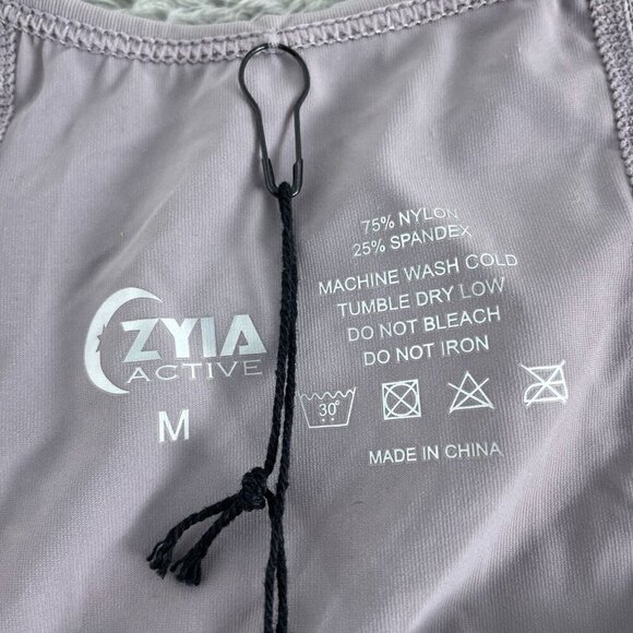 Zyia Active Womens Performance Tank Top M Nylon/Spandex Lavender Gray NWT 2476 - Picture 3 of 8